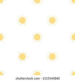 Hand drawn sun character vector for pattern