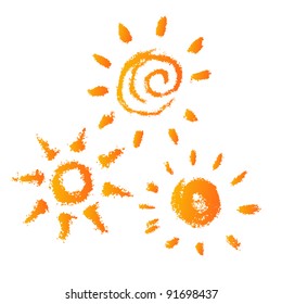 hand drawn sun collection