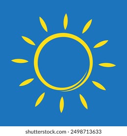 Hand drawn sun. Doodle sketch style of sun. Cartoon hand drawn illustration for concept design.