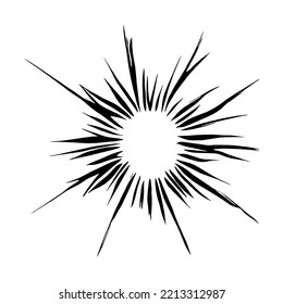hand drawn sun drawing. Sweet vector black and white sun drawing. Isolated monochrome doodle sun drawing on white background. Vector illustration