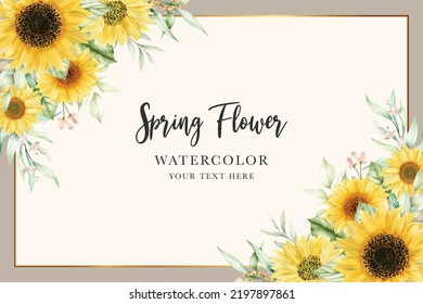 handgezeichneter Sonnenblumenrahmen und Rahmendesign
