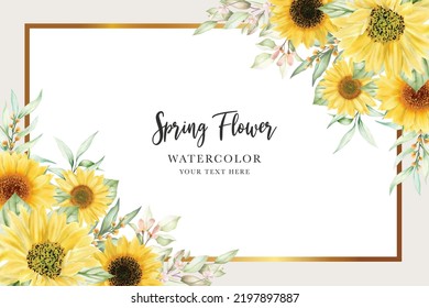 hand drawn sun flower border and frame design