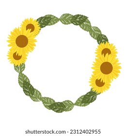 hand drawn sun flower illustration