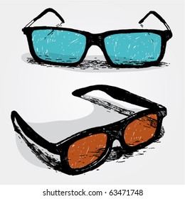 Hand Drawn Sun Glasses