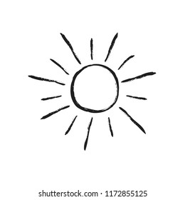 Hand drawn sun icon