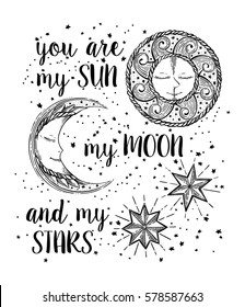 Moon And Stars Coloring Pages High Res Stock Images Shutterstock