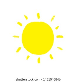 Hand drawn sun shine doodle