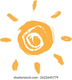 Ilustração De Vetor De Sol Desenhado À Mão