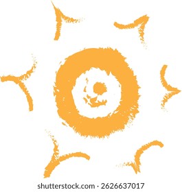 Dibujado a mano Ilustración vectorial del sol