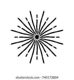 Hand drawn sunburst