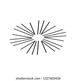 Hand Drawn Sunburst Explosion Vector / Illustration