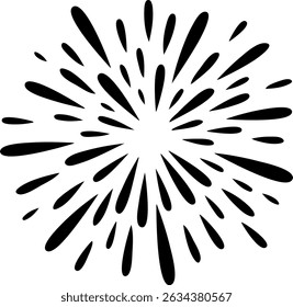Hand Drawn Sunburst Splash Doodle