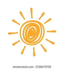 Handgezeichnete Sunburst-Vektorgrafik