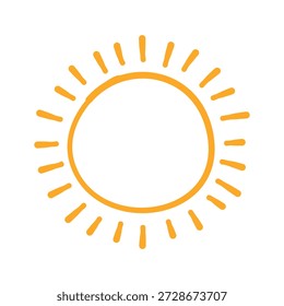 Handgezeichnete Sunburst-Vektorgrafik