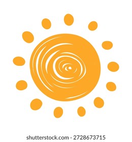 Handgezeichnete Sunburst-Vektorgrafik