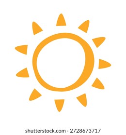 Handgezeichnete Sunburst-Vektorgrafik