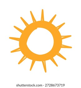 Handgezeichnete Sunburst-Vektorgrafik