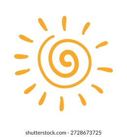Dibujado a mano Ilustración vectorial de explosión de sol