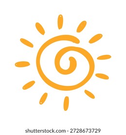 Handgezeichnete Sunburst-Vektorgrafik
