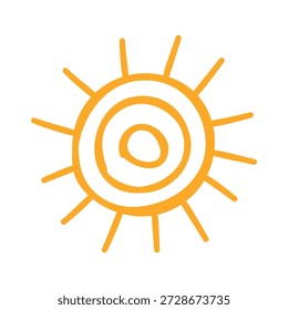 Handgezeichnete Sunburst-Vektorgrafik