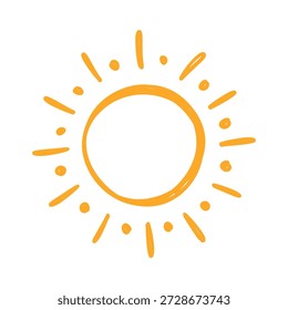 Dibujado a mano Ilustración vectorial de explosión de sol