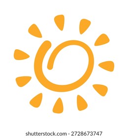 Handgezeichnete Sunburst-Vektorgrafik