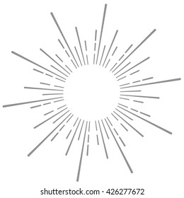 hand drawn sunburst, vector illustration, graphic design, creative