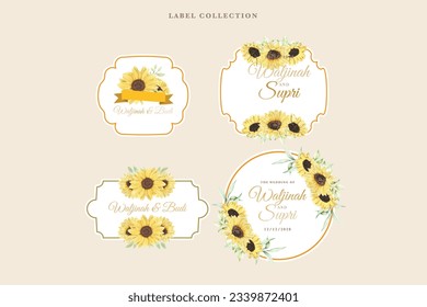 handgezeichnete Sonnenblumenbezeichnungen