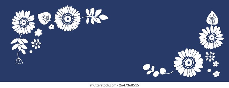 Hand drawn sunflower vector illustration. Sunflower and grass summer backgrounds. Sunflowers summer frameset.