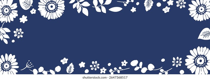 Hand drawn sunflower vector illustration. Sunflower and grass summer backgrounds. Sunflowers summer frameset.
