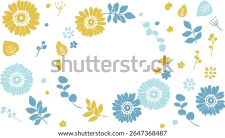 Hand drawn sunflower vector illustration. Sunflower and grass summer backgrounds. Sunflowers summer frameset.