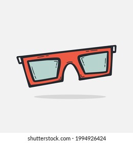 Plantilla de diseño de icono de vidrio solar dibujado a mano. ilustración de doodle de esbozo vectorial aislada en fondo blanco. Símbolo de vacaciones y ocio de verano.