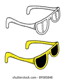 Hand drawn sunglasses