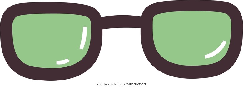 Ilustración vectorial de accesorios de gafas de sol dibujadas a mano