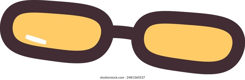 Handgezeichnete Sonnenbrille Zubehör Vektorillustration