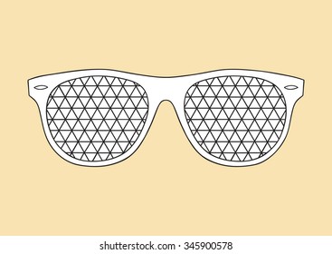 Hand drawn sunglasses. Doodle style eyeglass. It can be used for card, postcard, poster, wallpaper, textile design, fabric design, cover, banner, sticker, t-shirt design.