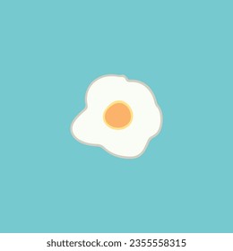 Hand drawn sunny side up egg illustration. cute greeting card design. editable vector files for all your graphic needs
