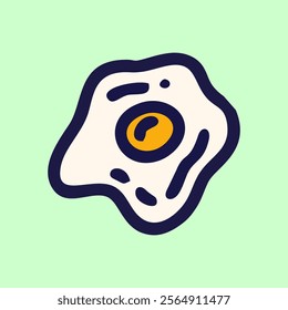 Hand Drawn sunny side up vector doodle