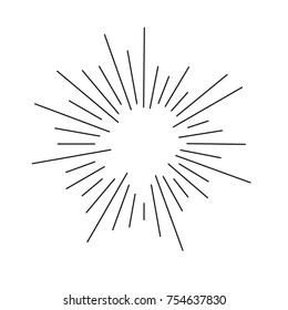 Hand drawn sunrise, sunshine background