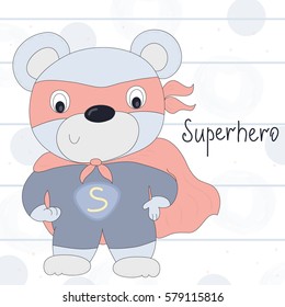 teddy bear superhero cartoon