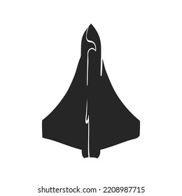 Hand drawn Supersonic airplane vector illustration