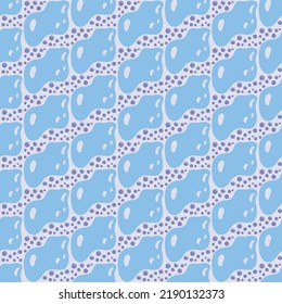 Hand drawn surface design, colored seamless pattern, 	organic freeform