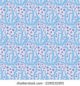 Hand drawn surface design, colored seamless pattern, 	squiggly lines