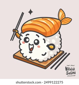 hand drawn sushi kawaii collection