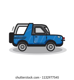 Hand drawn SUV car illustration