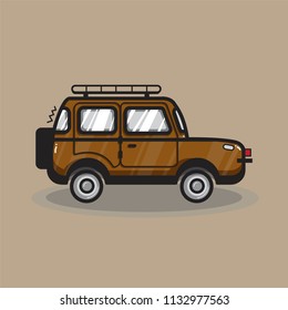 Hand drawn SUV car illustration