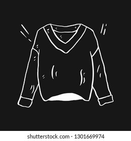 hand drawn Sweater doodle cartoon vector illustration