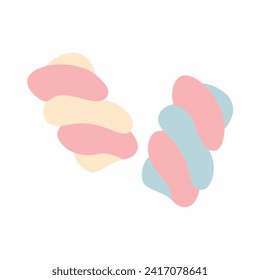 hand drawn sweet marshmallow illustration