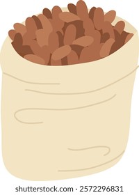 Hand Drawn Sweets In Basket Vector Illustration