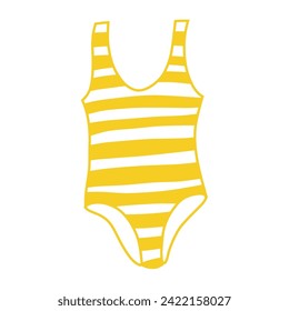 Hand drawn of swimming costume, vector illustration.